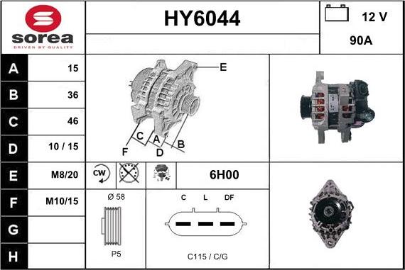 Sera HY6044 - Alternator www.molydon.hr