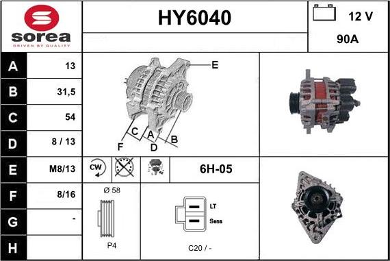 Sera HY6040 - Alternator www.molydon.hr