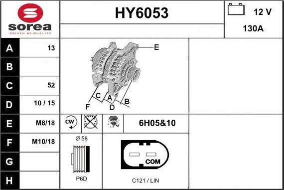 Sera HY6053 - Alternator www.molydon.hr