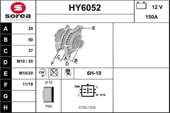 Sera HY6052 - Alternator www.molydon.hr