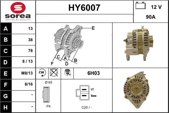 Sera HY6007 - Alternator www.molydon.hr