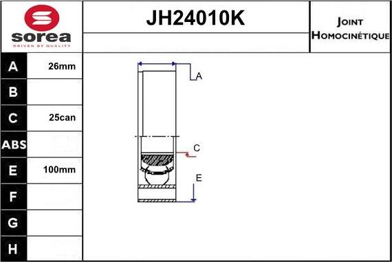 Sera JH24010K - Kardan, Pogonska osovina www.molydon.hr