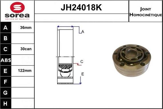 Sera JH24018K - Kardan, Pogonska osovina www.molydon.hr