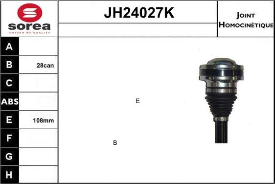 Sera JH24027K - Kardan, Pogonska osovina www.molydon.hr