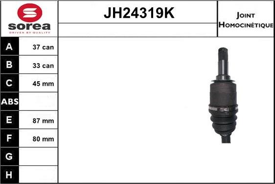 Sera JH24319K - Kardan, Pogonska osovina www.molydon.hr