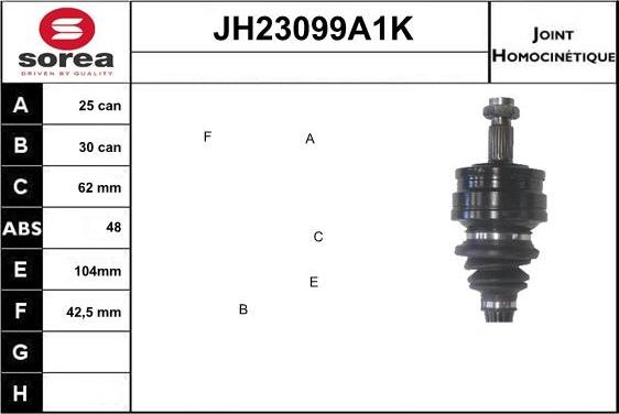 Sera JH23099A1K - Kardan, Pogonska osovina www.molydon.hr