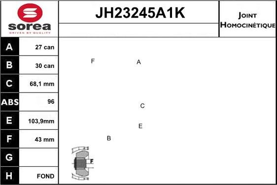 Sera JH23245A1K - Kardan, Pogonska osovina www.molydon.hr