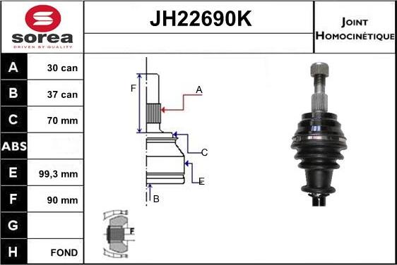 Sera JH22690K - Kardan, Pogonska osovina www.molydon.hr