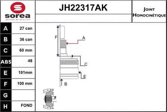 Sera JH22317AK - Kardan, Pogonska osovina www.molydon.hr
