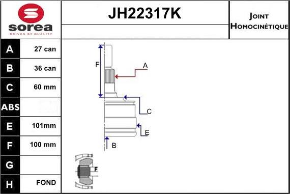 Sera JH22317K - Kardan, Pogonska osovina www.molydon.hr