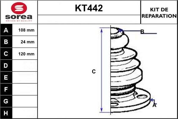 Sera KT442 - Manžeta, Pogonska osovina www.molydon.hr