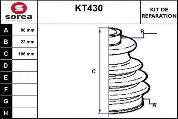 Sera KT430 - Manžeta, Pogonska osovina www.molydon.hr