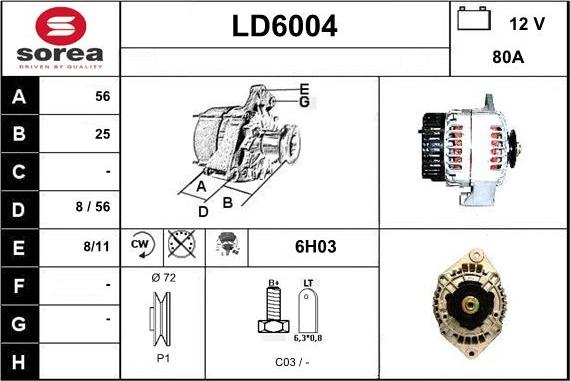 Sera LD6004 - Alternator www.molydon.hr