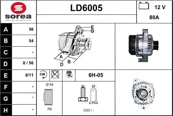 Sera LD6005 - Alternator www.molydon.hr
