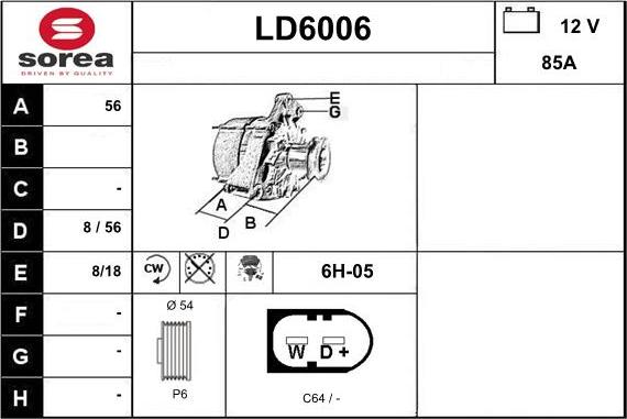 Sera LD6006 - Alternator www.molydon.hr