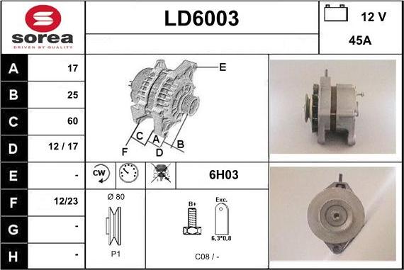 Sera LD6003 - Alternator www.molydon.hr