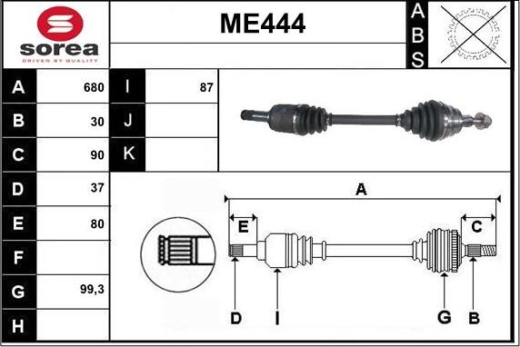 Sera ME444 - Pogonska osovina www.molydon.hr