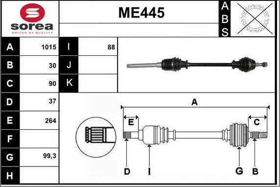 Sera ME445 - Pogonska osovina www.molydon.hr