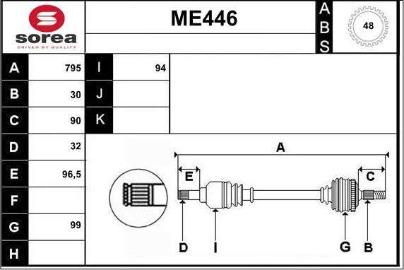 Sera ME446 - Pogonska osovina www.molydon.hr