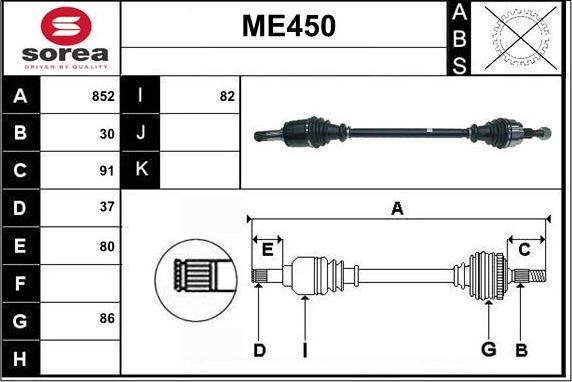 Sera ME450 - Pogonska osovina www.molydon.hr