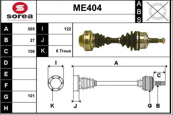 Sera ME404 - Pogonska osovina www.molydon.hr