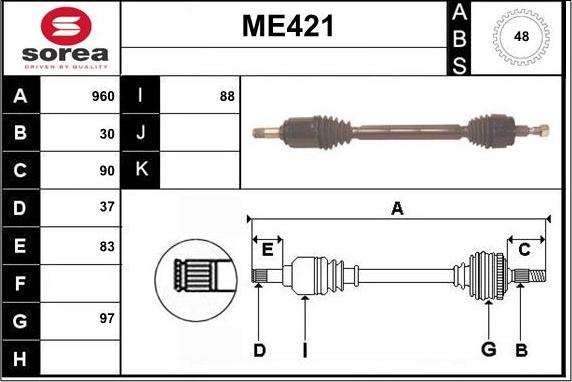 Sera ME421 - Pogonska osovina www.molydon.hr