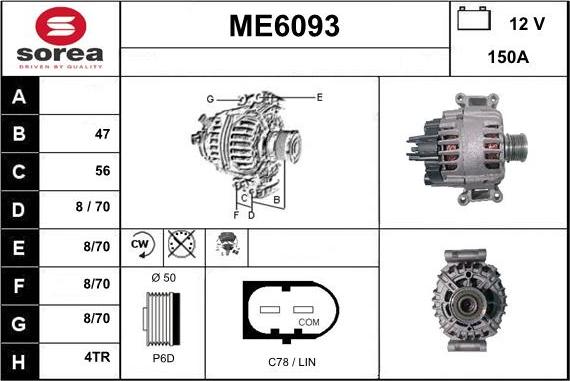 Sera ME6093 - Alternator www.molydon.hr