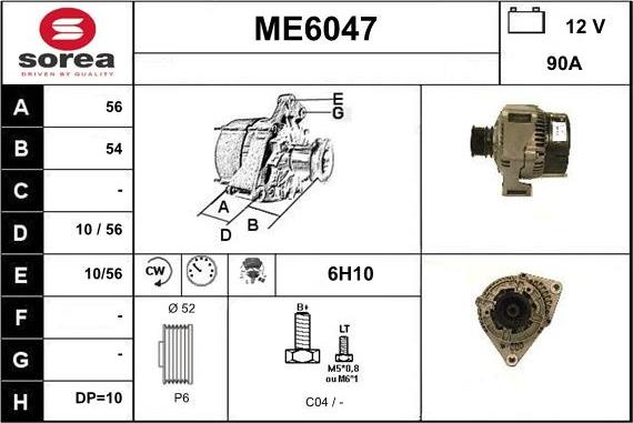 Sera ME6047 - Alternator www.molydon.hr