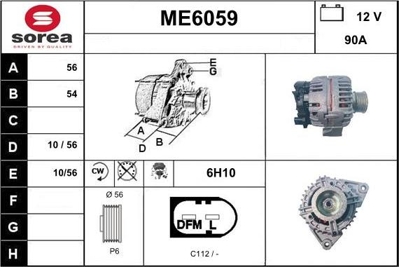 Sera ME6059 - Alternator www.molydon.hr