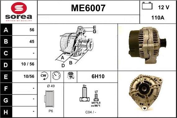 Sera ME6007 - Alternator www.molydon.hr