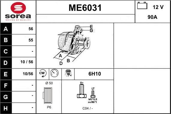 Sera ME6031 - Alternator www.molydon.hr
