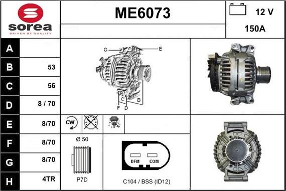 Sera ME6073 - Alternator www.molydon.hr