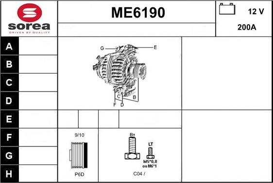 Sera ME6190 - Alternator www.molydon.hr