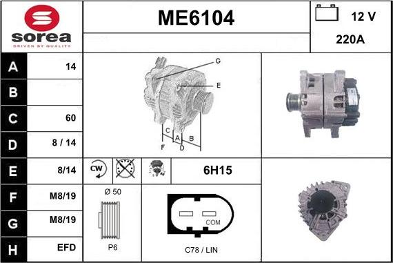 Sera ME6104 - Alternator www.molydon.hr