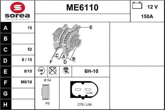 Sera ME6110 - Alternator www.molydon.hr