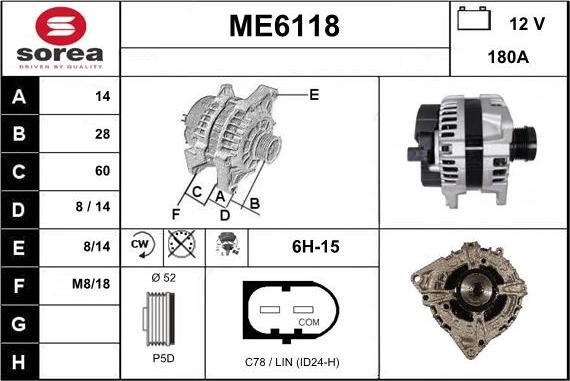 Sera ME6118 - Alternator www.molydon.hr