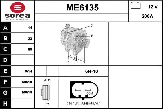 Sera ME6135 - Alternator www.molydon.hr