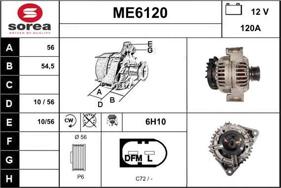 Sera ME6120 - Alternator www.molydon.hr