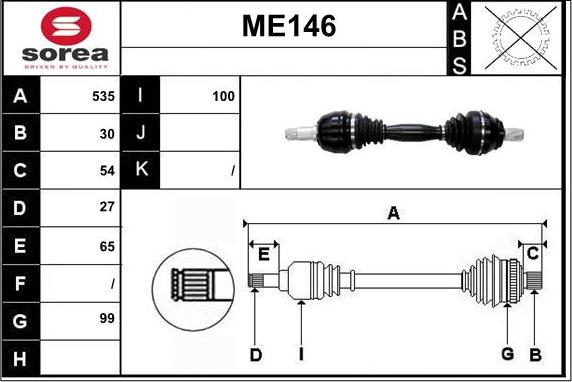 Sera ME146 - Pogonska osovina www.molydon.hr