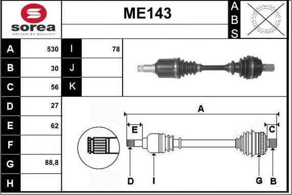 Sera ME143 - Pogonska osovina www.molydon.hr