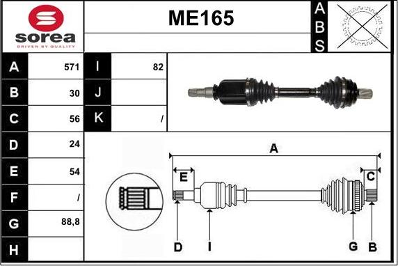 Sera ME165 - Pogonska osovina www.molydon.hr