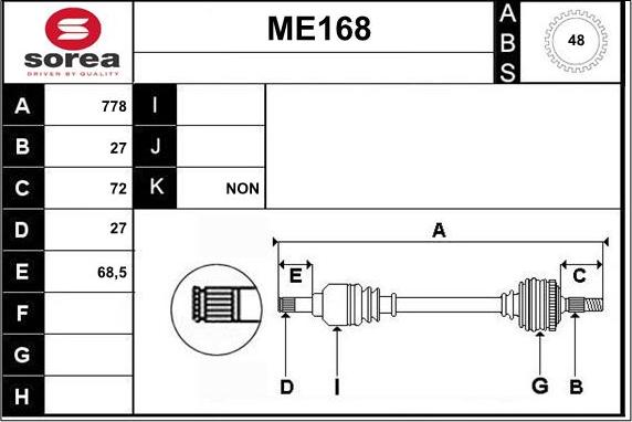 Sera ME168 - Pogonska osovina www.molydon.hr