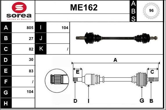 Sera ME162 - Pogonska osovina www.molydon.hr