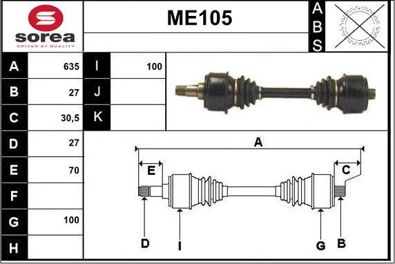 Sera ME105 - Pogonska osovina www.molydon.hr