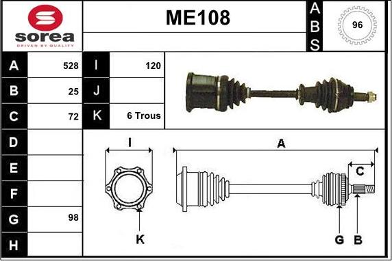 Sera ME108 - Pogonska osovina www.molydon.hr