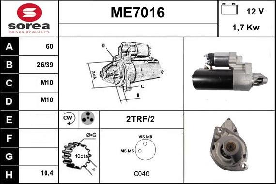 Sera ME7016 - Starter www.molydon.hr