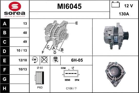 Sera MI6045 - Alternator www.molydon.hr