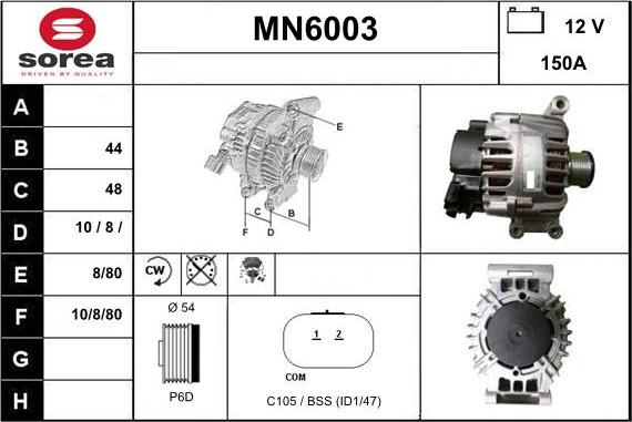 Sera MN6003 - Alternator www.molydon.hr