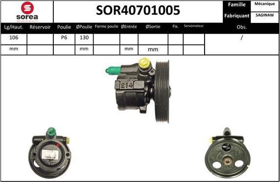 Sera SOR40701005 - Hidraulična pumpa, upravljanje www.molydon.hr