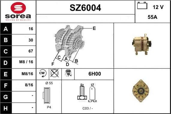 Sera SZ6004 - Alternator www.molydon.hr